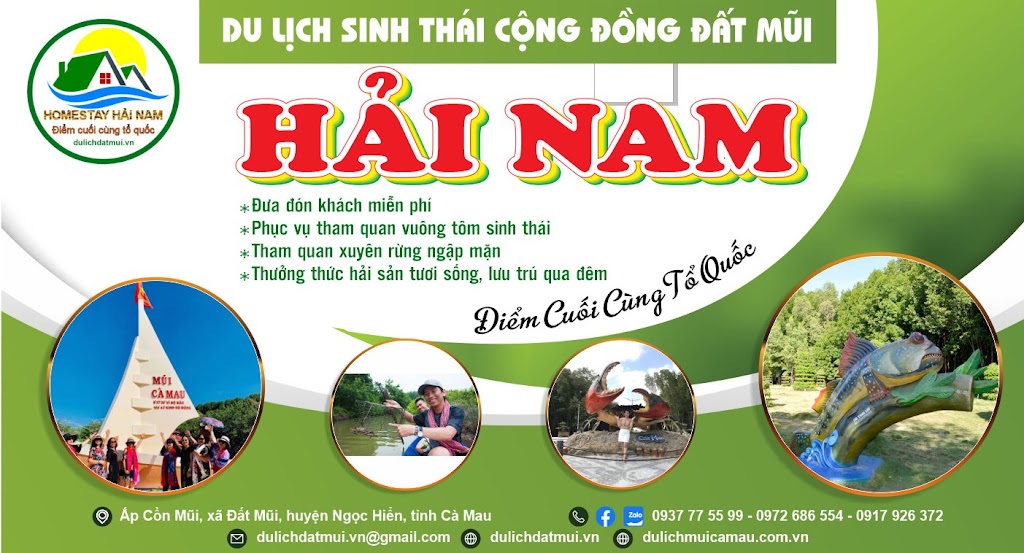 Du lịch sinh thái cộng đồng Mũi Cà Mau – Homestay Hải Nam